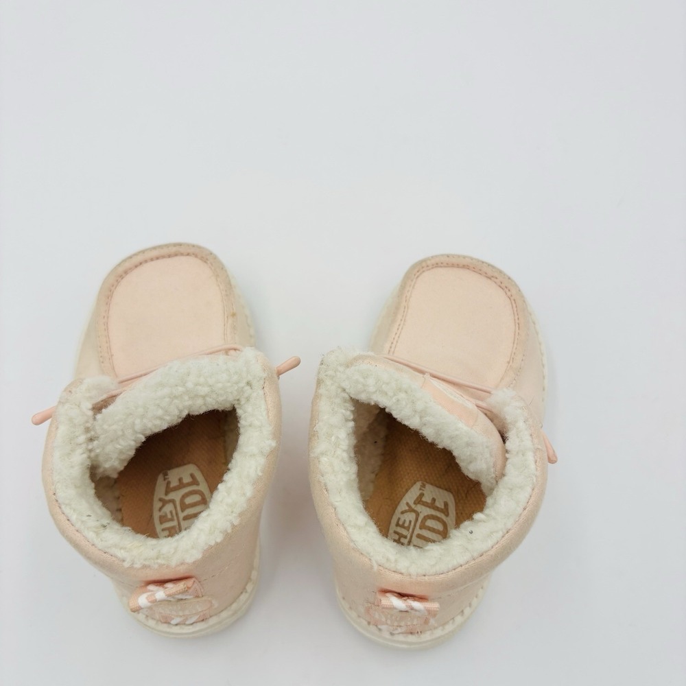 Hey Dude Lil Dude Cozy Pink Girls Slip-On Shoes Size US C4 Toddlers Sherpa Lined - Picture 11 of 12